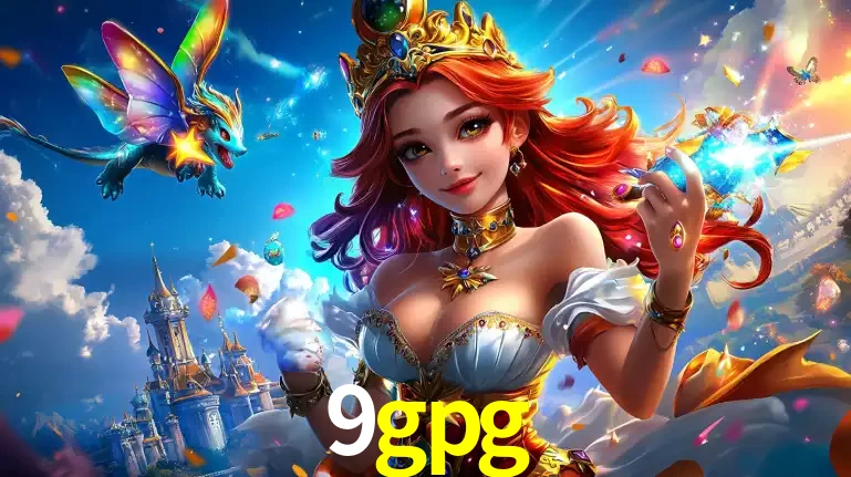 A princesa de um reino de fantasia mágico, com seu pequeno dragão, apresentando um mundo de prêmios encantados nos jogos de caça-níqueis do cassino 9gpg.